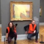 ¡LO VOLVIERON A HACER! Activistas lanzaron "puré de papas" contra obra de Monet en museo de Alemania