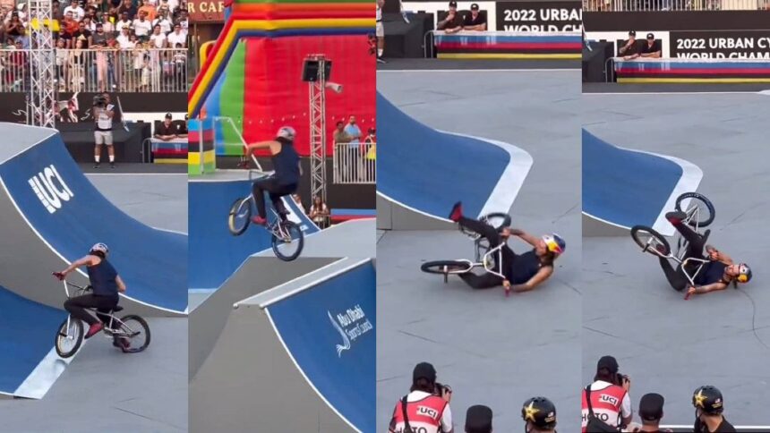 EN VIDEO | La peligrosa caída que sufrió Daniel Dhers en las finales del Mundial BMX en Abu Dhabi|