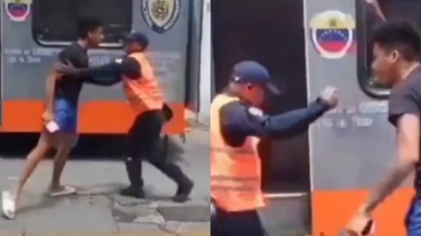 EN VIDEO | Fueron detenidos por cometer una infracción de tránsito y su violenta reacción se hizo viral