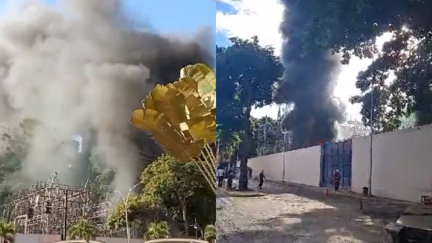 EN VIDEO: Explosión generó incendio en subestación eléctrica de El Cafetal, la zona quedó sin luz