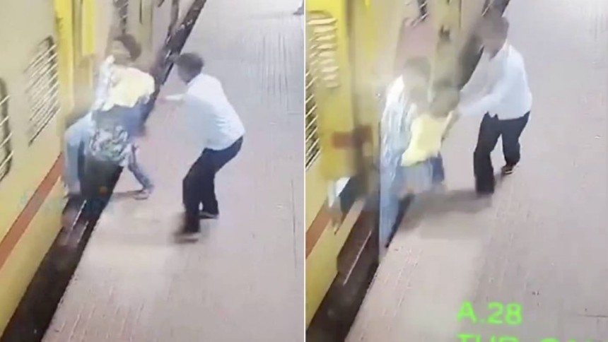 VIDEO SENSIBLE: Madre intentó subir a un tren en movimiento con sus dos hijos y terminó cayendo a las vías