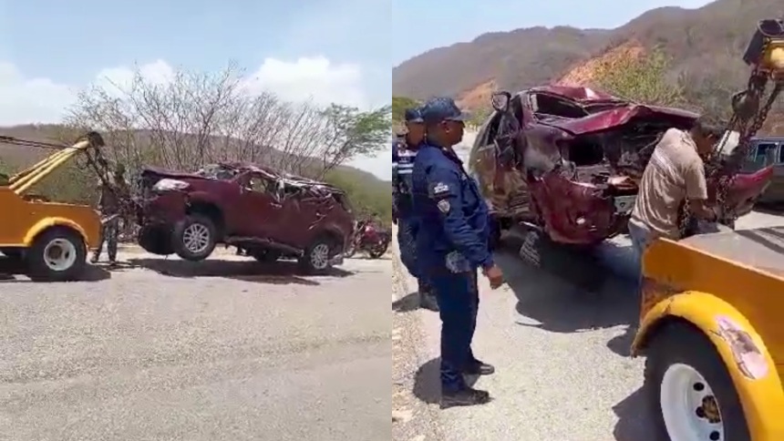 IMÁGENES: Esposa del gobernador de Sucre sufrió aparatoso accidente de tránsito en Cumaná