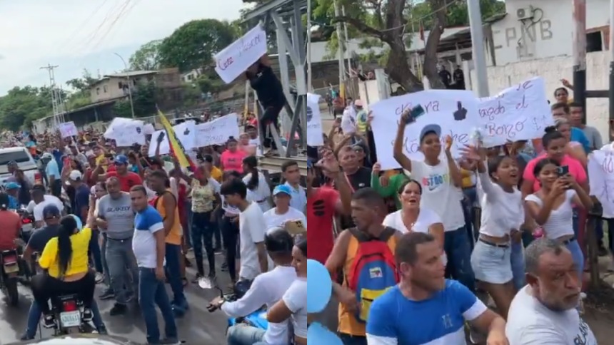EN VIDEO: Así fue como un grupo del chavismo intentó cerrar paso a caravana de María Corina en Guárico