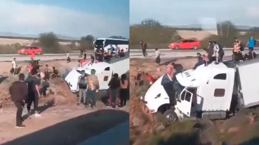 Un camión, que transportaba a 130 migrantes, volcó este martes, 9 de julio, en frontera mexicana con EEUU y dejó al menos 14 personas