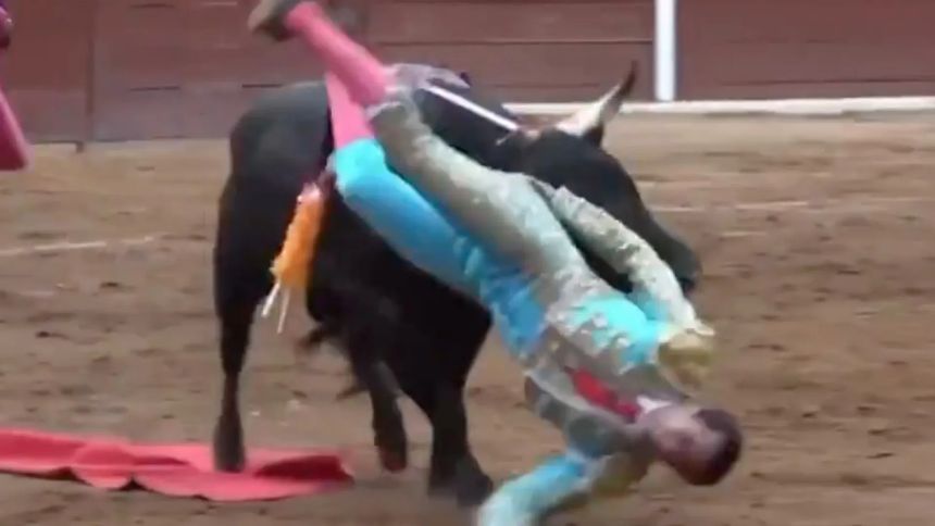 Torero mexicano Emilio Macías sufrió terrible cornada en la región rectal +VIDEO