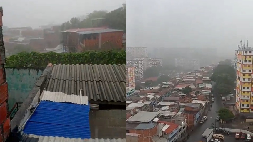 EN VIDEO: Cayó granizo en el centro de Caracas tras fuerte aguacero