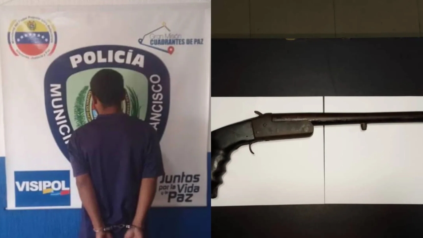 Desalmado amenazó de muerte a su propio padre con escopeta en mano y esto hizo la policía