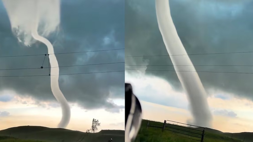Captan en video la impresionante intercepción de dos tornados en Dakota del Sur