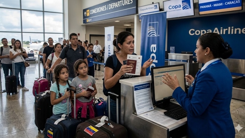 La incertidumbre crece entre ciudadanos venezolanos que intentan regresar a su país desde Estados Unidos y denuncian que no pueden abordar vuelos si no poseen pasaporte vigente. 