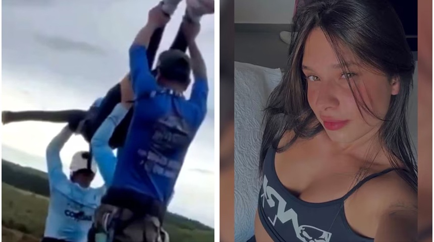La joven Maria fue lanzada al vacío.