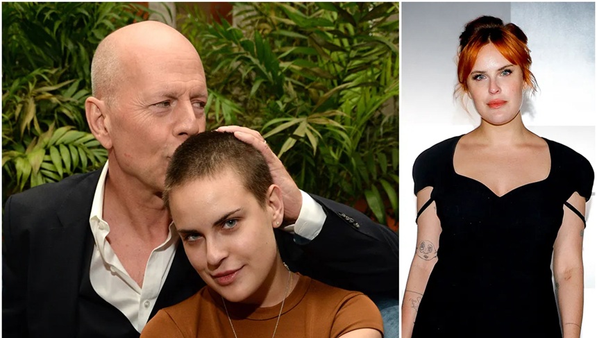Tallulah Willis se casó el 8 de agost y su padre, Bruce Willis la acompañó. Foto cortesía FoxNews