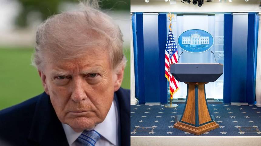 La nueva polémica de Trump, insinuó que convertirá la sala de prensa de la Casa Blanca en una piscina