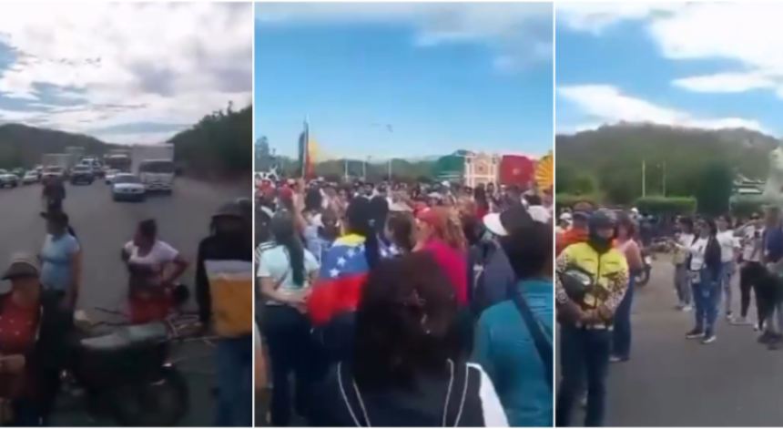 Los habitantes de Carora protestaron por el incremento de los apagones. Fotos capturas de videos RRSS