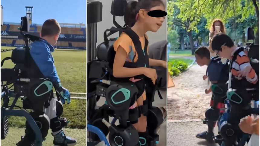 El Explorer MB es el primer exoesquelo de uso pediátrico del mundo. Fotos capturas de video RRSS.