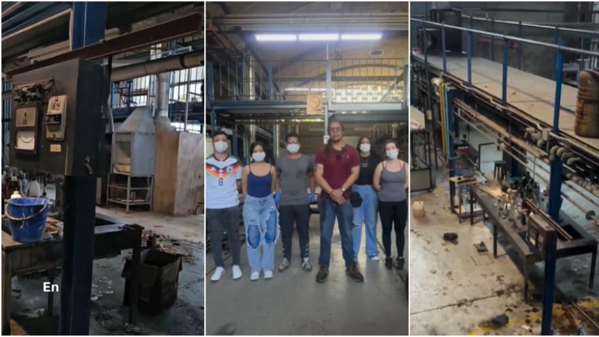 Los estudiantes de Ingeniería Química de la UCV denunciaron que el Laboratorio de Operaciones Unitarias fue vandalizado. Fotos capturas de video RRSS.
