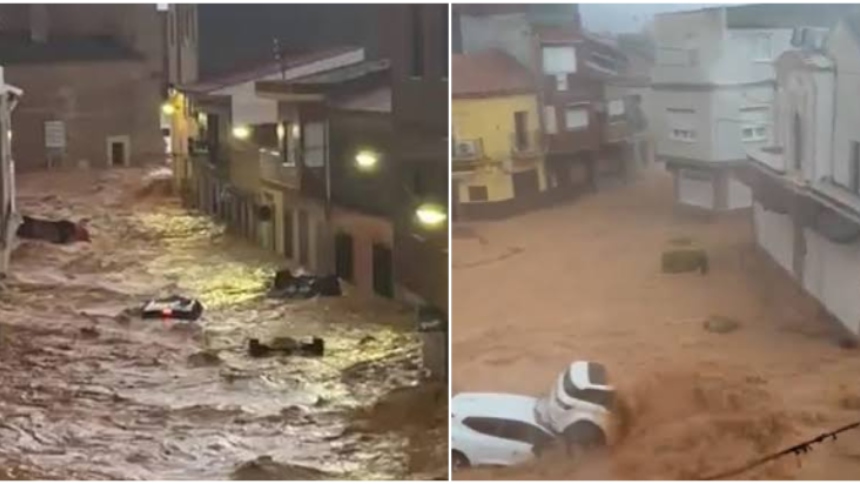 Las inundaciones en España ocasionaron que las autoridades atendieran unos 90 rescates. Fotos capturas de videos RRSS.