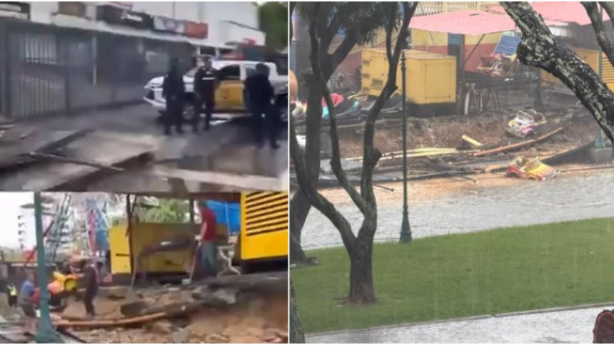 El parque Bimbolandia lleva décadas ubicado en la Av. Los Ilustres. Fotos capturadas de video RRSS