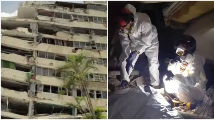 Las osamentas de dos mujeres fueron halladas en las residencias Caribe, a más de 100 días de los terremotos. Fotos cortesía