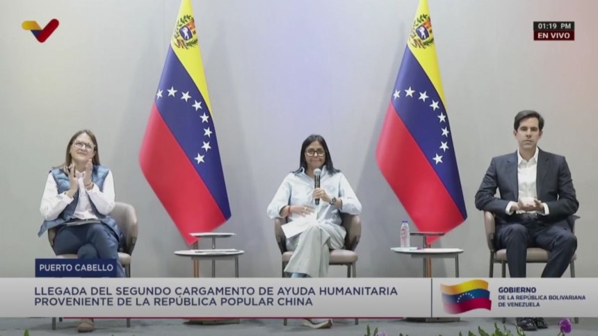Delcy Rodríguez, destacó que la relación con China es robusta. Foto cortesía Prensa Presidencial