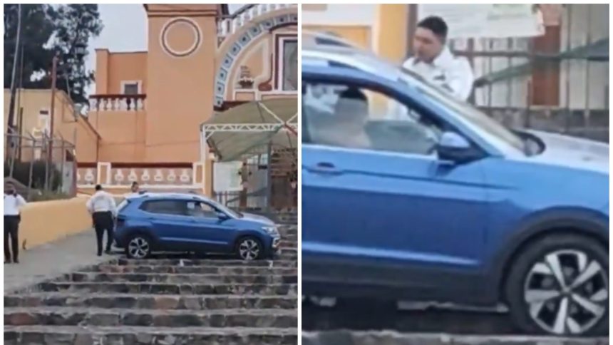 El hombre, de la terceda edad, dijo que había seguido las indicaciones que le dio el GPS. Fotos cortesía RRSS Milenio.
