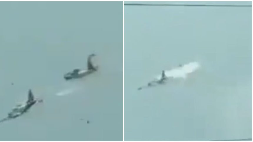 Los aviones chocaron en pleno entrenamiento militar en Filipinas. Fotos capturas de video RRSS