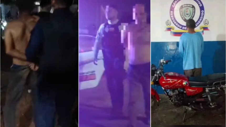 Polisur,en el estado Zulia, atrapó a Alberto José Abreu Fernández, luego de recibir una denuncia. Fotos capturas de video RRSS.